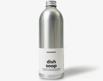 Dish Soap Concentrate (4x) powered with the best in class Plant-based Ingredients, Enzymes, Vitamin E, and Essential Oils.