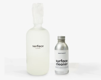 Surface Cleaner (Glass Bottle) + Concentrate 100% Natural (Refill Bag)  | Cleaning Studio