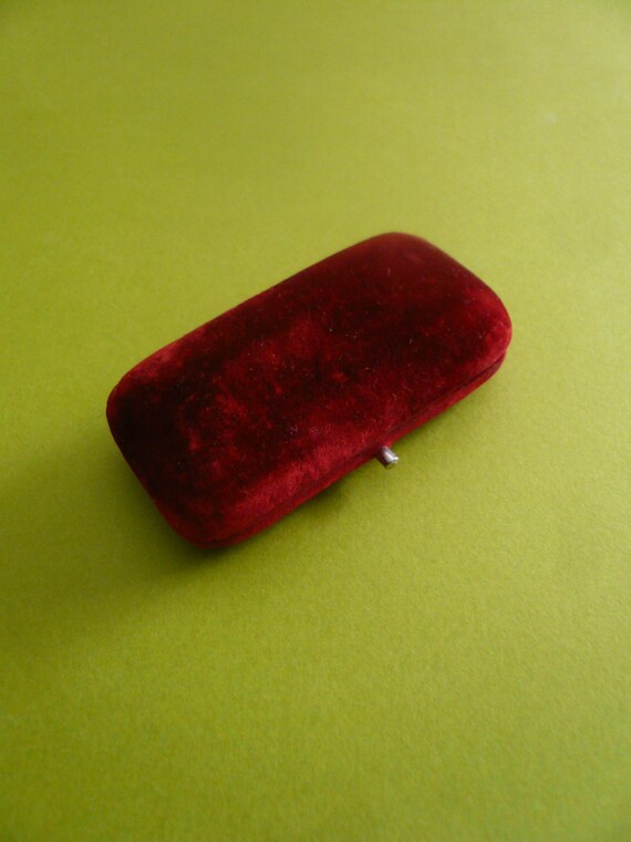 Antique velvet jewellery box c.1930