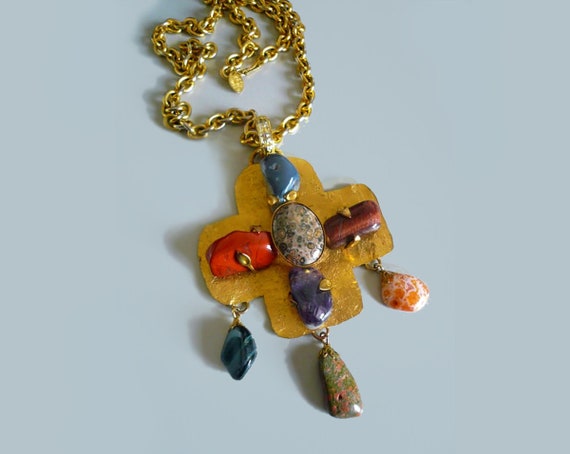 PHILIPPE FERRANDIS Paris big statement necklace