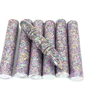 Solid Mix Glitter And Resin Pen Blanks (0165) Blue Silver Red
