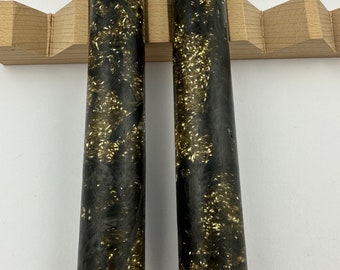 Handmade Brass Shavings And Carbon Fibre Pen Blank (0169)