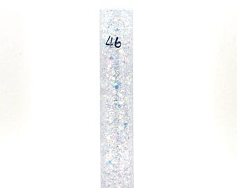 Handmade Resin And Glitter Pen Blanks Silver Opal (046)
