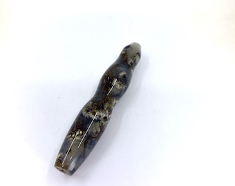DPP1146 — Luxury Diamond Painting Pen with Dried Flowers in Blue Ghost Resin