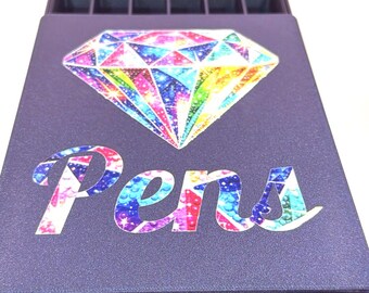 Three Tray Diamond Painting Pen & Accessories Storage Box,  3D Printed, UV Printed and Stackable