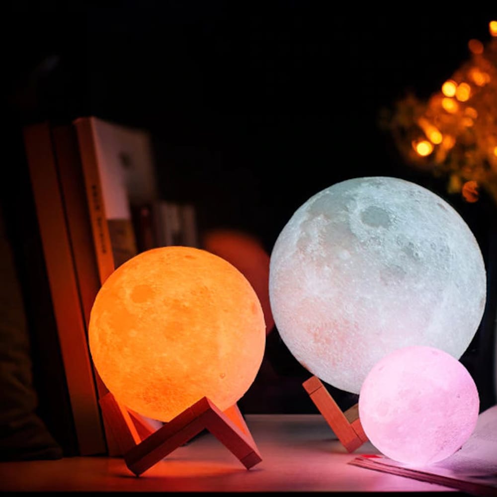 3d printed moon lamp