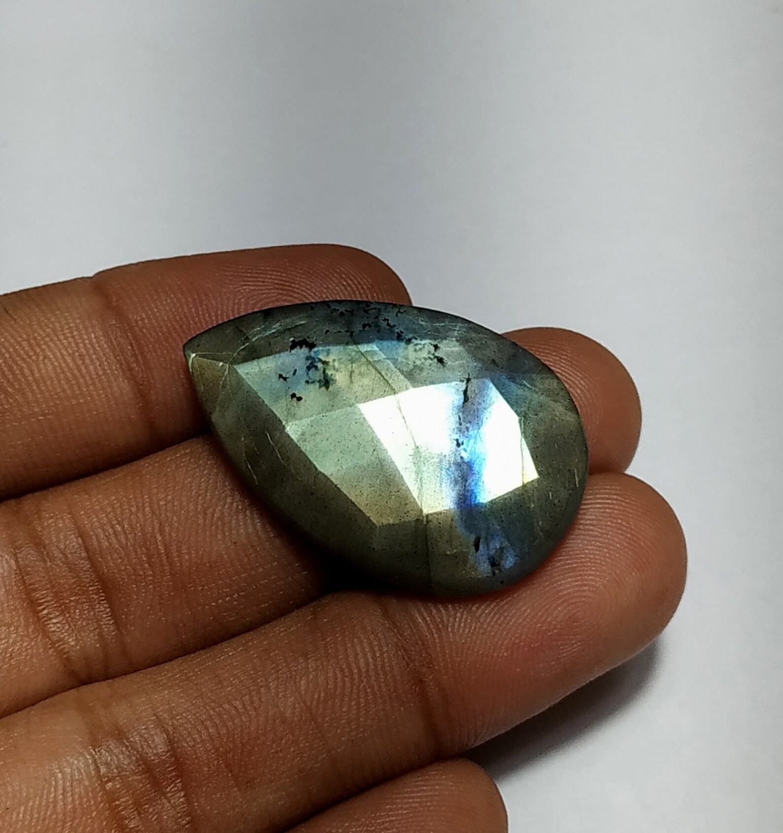 Natural Faceted Labradorite Gemstoneflashy Etsy