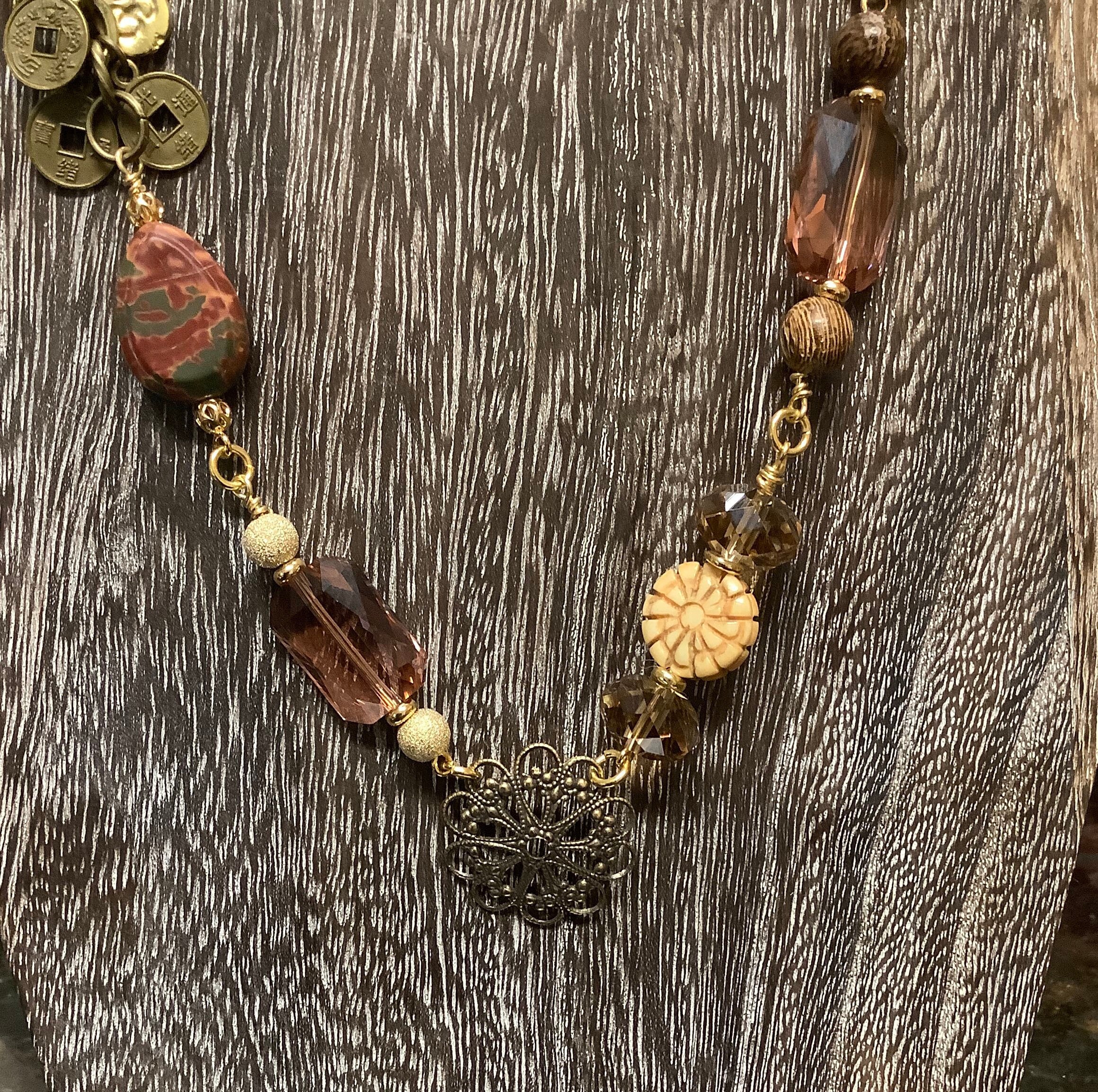 Mixed media necklace