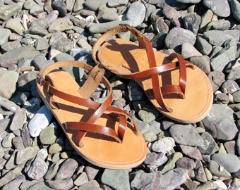 Women Leather Sandals,Gift for her,Taba Leather Sandals,Summer Shoes,Made in Greece