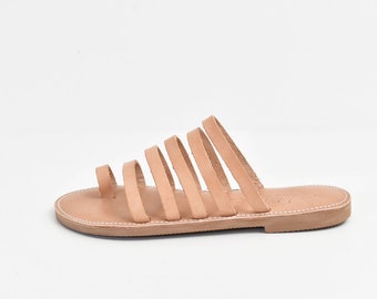 Natural Leather Woman Sandal With Straps,Memory Foam Insole,Available in Many Colors