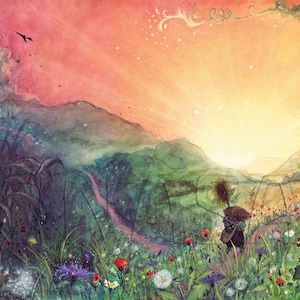 Watercolor art print »The Long Walk Home«