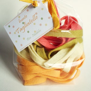 Colorful Tagliatelle for the Grocery Store
