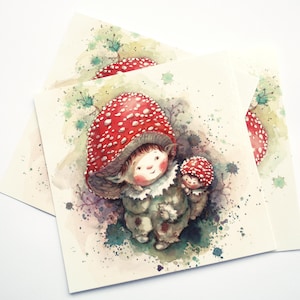 Carte postale »Champignons porte-bonheur«