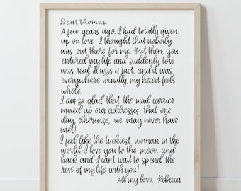 Modern Calligraphy Love Letter | Valentine's Day Love Letter | Love Letter for Her | Love Letter for Him | Personalized Valentine's Day Gift