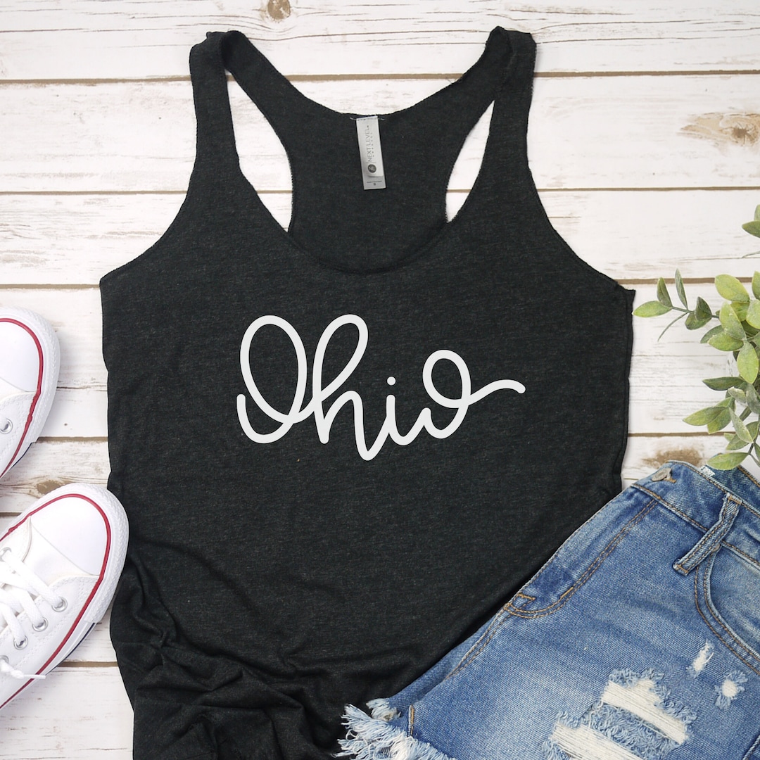 Ohio Script / Ohio Tank for Her / Ohio Shirt for Her / Ohio Tank Top ...