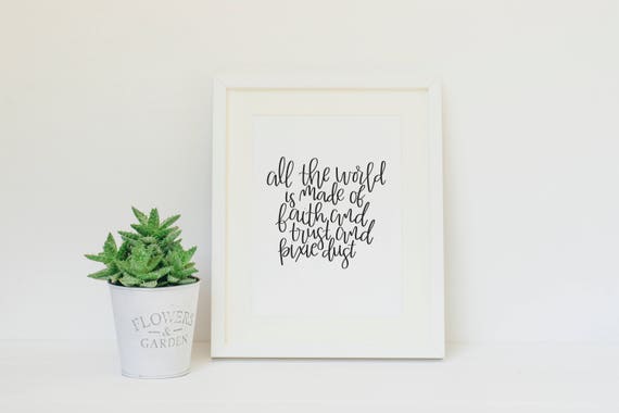 Disney Quotes Faith Trust & Pixie Dust Quote Pillow Faith Trust and Pixie | Etsy