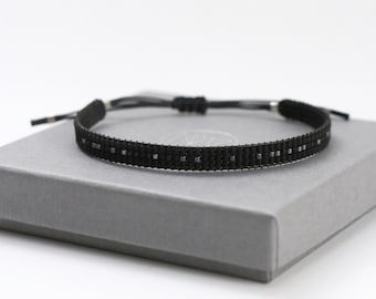 Custom Morse code bracelet with love message, Meaningful gift, Adjustable wristband, Unique personalized jewelry, Secret message bracelet