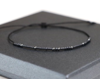 Pulsera para hombre TE AMO Pulsera de código Morse Regalos de aniversario de larga distancia para novio Joyería personalizada para el mejor amigo esposo