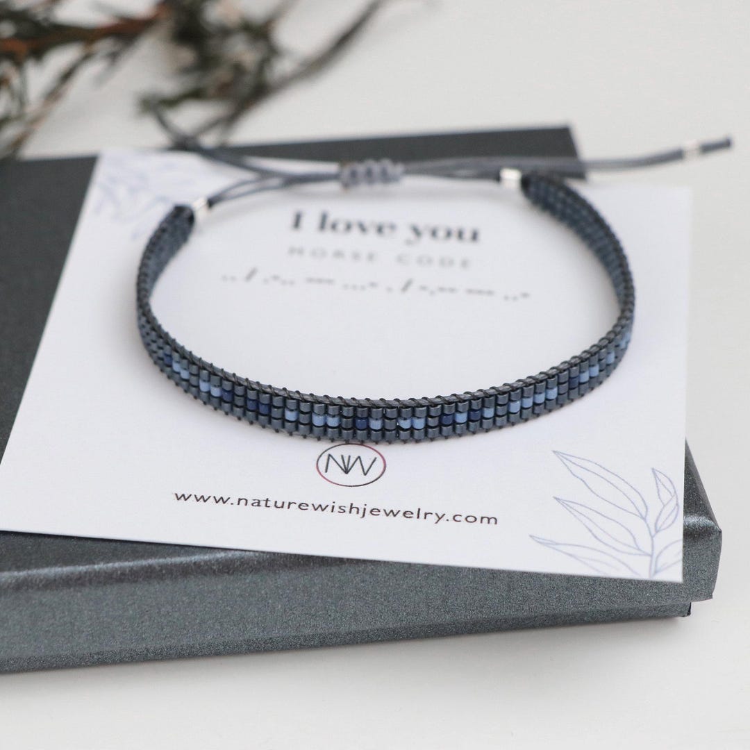 Handmade Beaded Morse Code Bracelet for Graduation Class of 2026 - Etsy