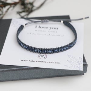 Custom Morse Code Bracelet: Hidden Message Beaded Jewelry Gift