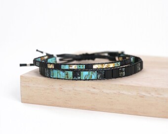 Set di braccialetti per coppie con codice Morse: gioielli dell'amicizia regolabili
