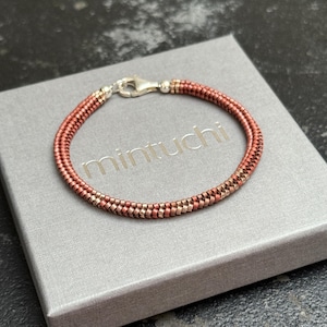 Personalized Morse Code Bracelet: Mocha Beaded Hidden Message Gift