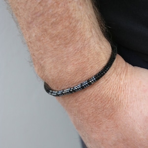 Pulsera de código Morse personalizada, regalo del Día del Padre para hija e hijo, joyería personalizada para hombre, regalo de cumpleaños para novio, regalo para esposo