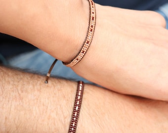 Bracelet code Morse MY PERSON, bijoux personnalisés en perles pour couples, bracelets pour elle et lui, cadeau relation longue distance pour couples