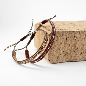 Mother Daughter Morse Code Bracelet Set: Miyuki Beaded Jewelry