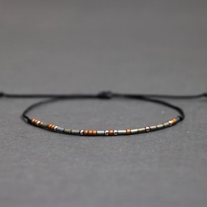 Pulsera minimalista con código Morse "SOY SUFICIENTE" para mayor confianza diaria, joyería personalizada con cuentas en código Morse, regalo personal para él o ella