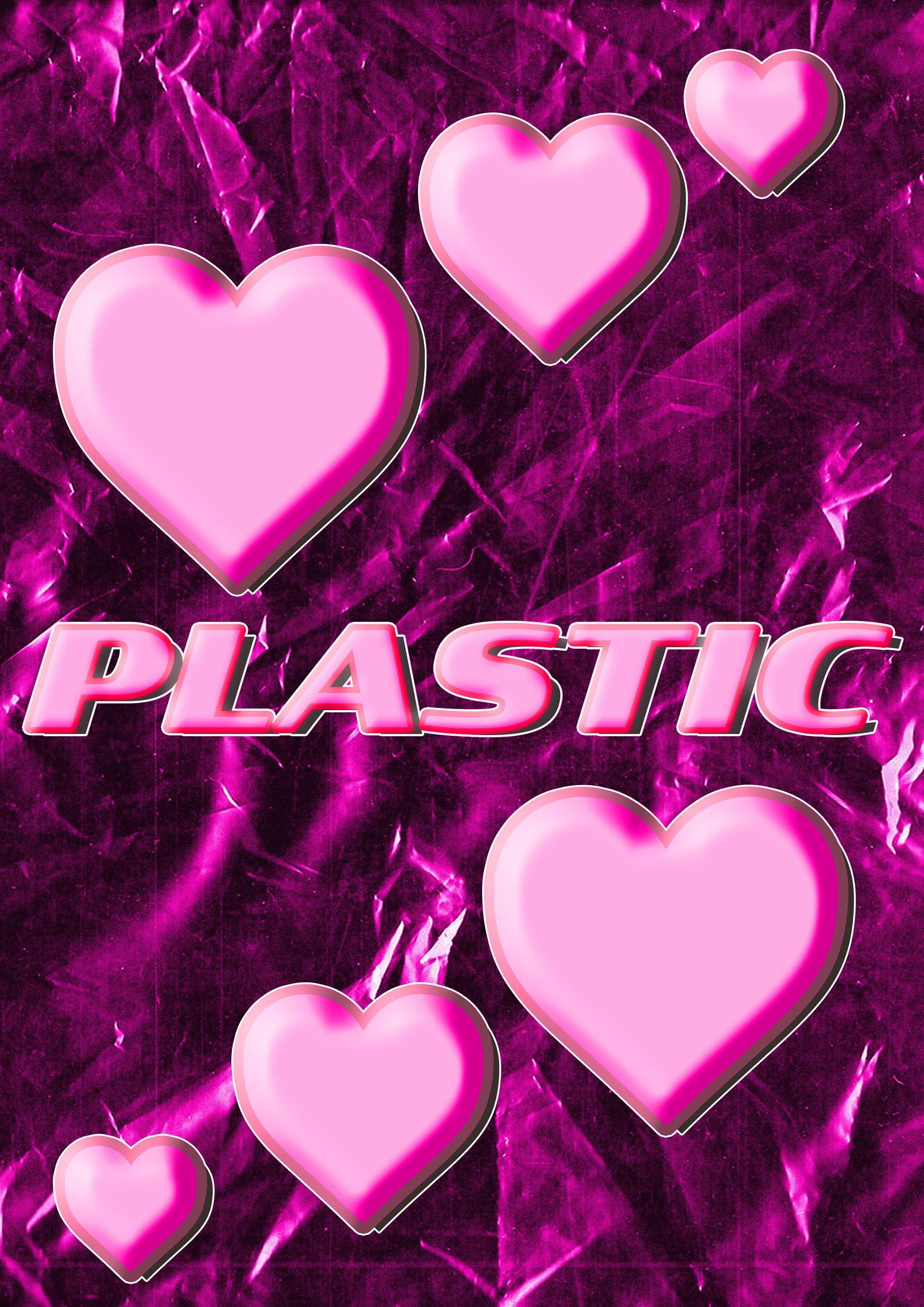 Typografie songteksten Plastic Hearts grafische Miley Cyrus | Etsy