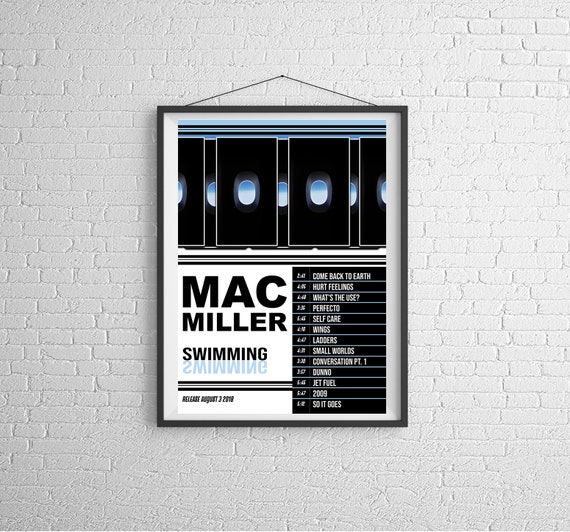 Mac Miller Swimming Album Artwork Poster Print Etsy