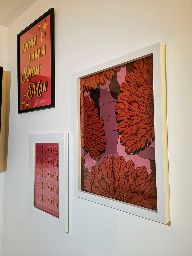 Graphic Burlesque Feather Fan Poster Print Artwork Gift Art - Etsy UK