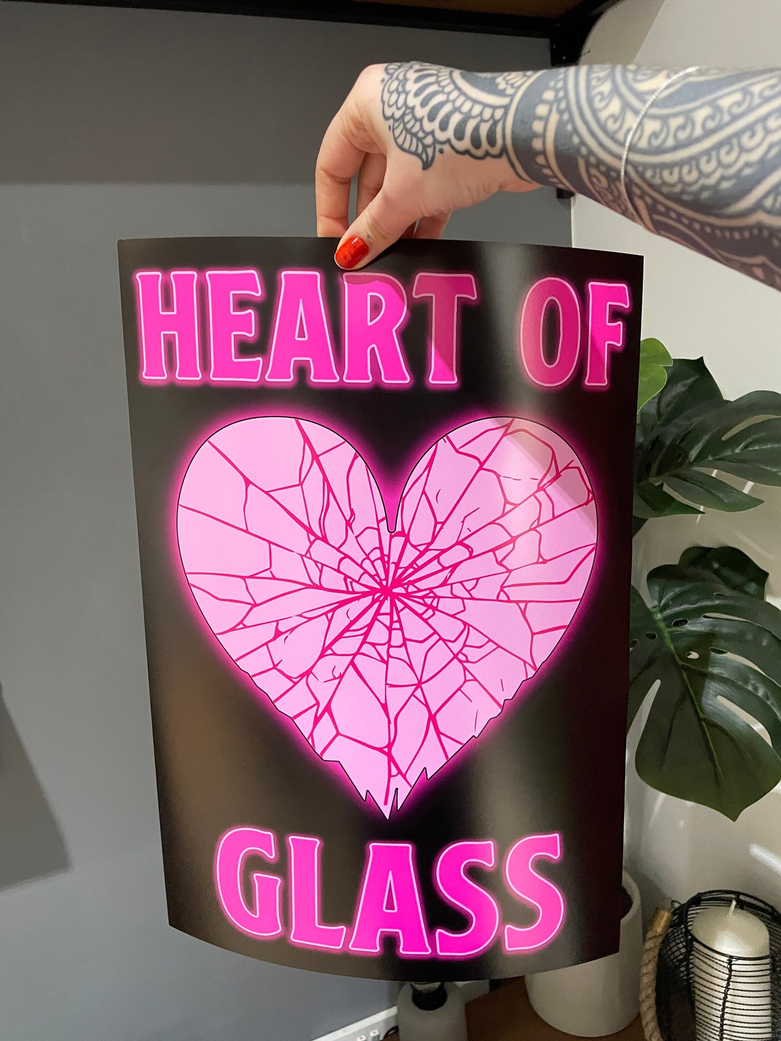 Typography graphic song lyrics Heart Of