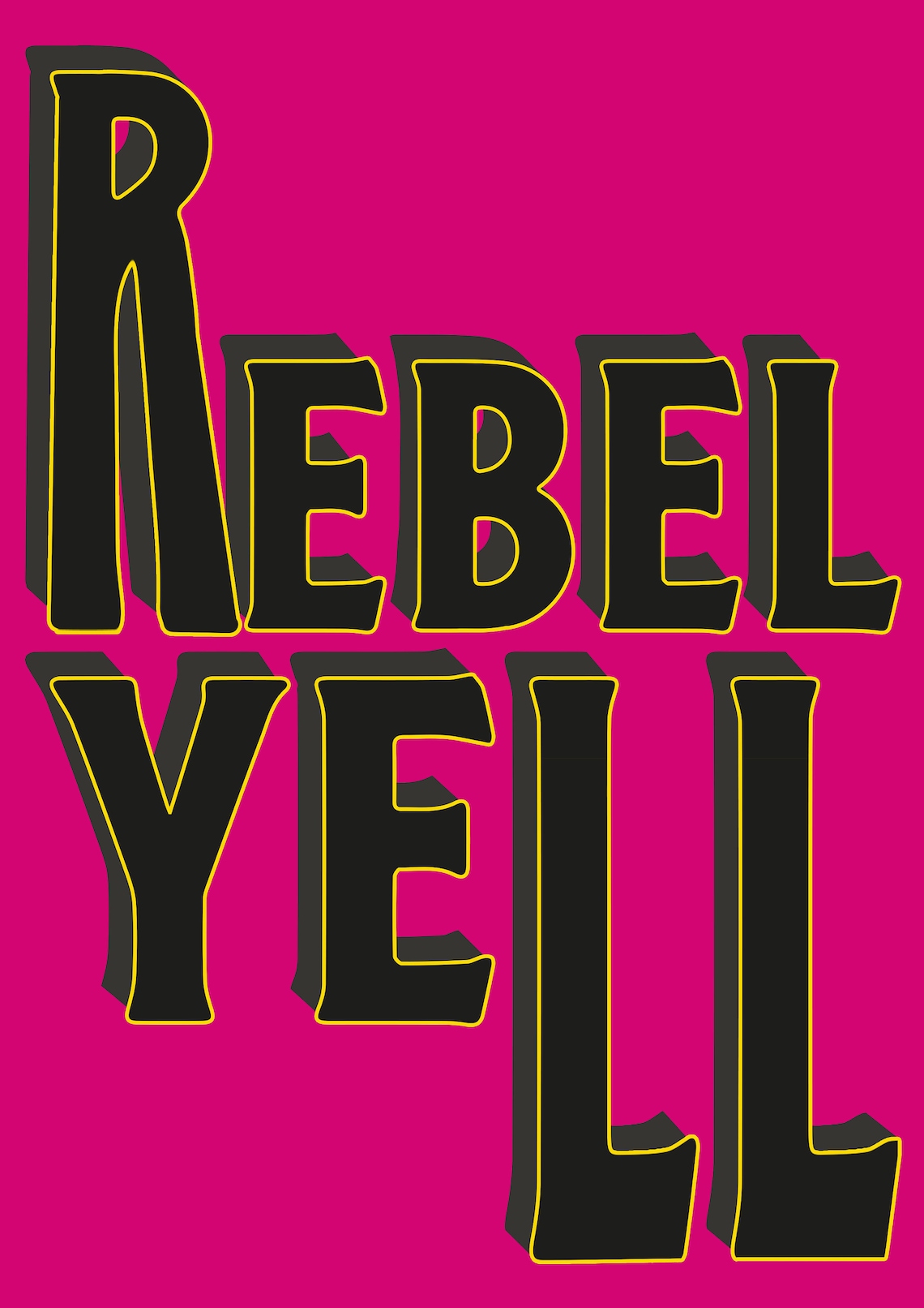 Rebel Yell song lyrics Billy Idol graphic typography poster | Etsy