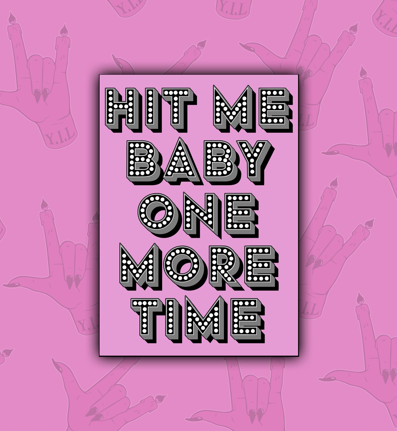 Hit me baby one more time lyrics song music poster print Etsy