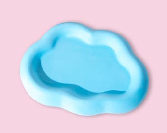 Handmade Cloud Tray Sky Blue Jewellery, Key, Coin Dish