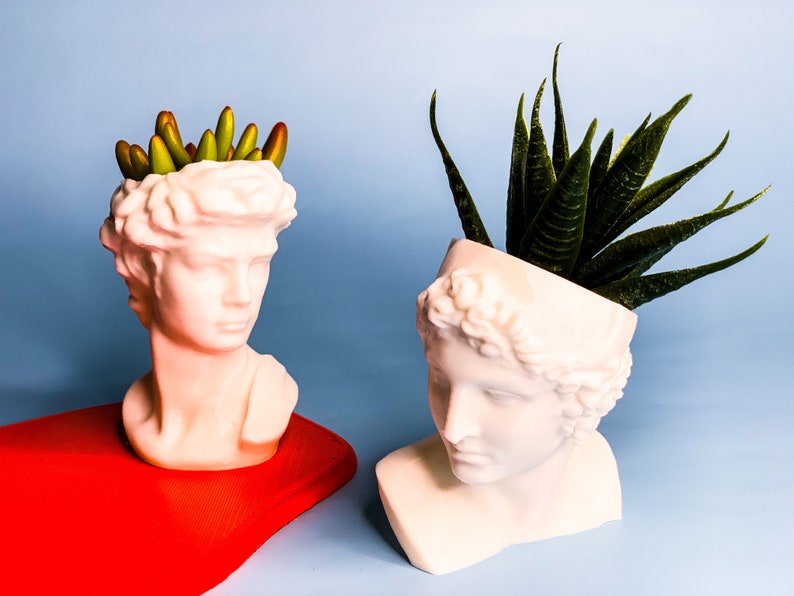 Bust Head Planter Set of 2 Planter Bundle Set head Etsy