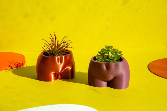 Butt Planter: 3D Printed Plant-Based Plastic Bum Pot