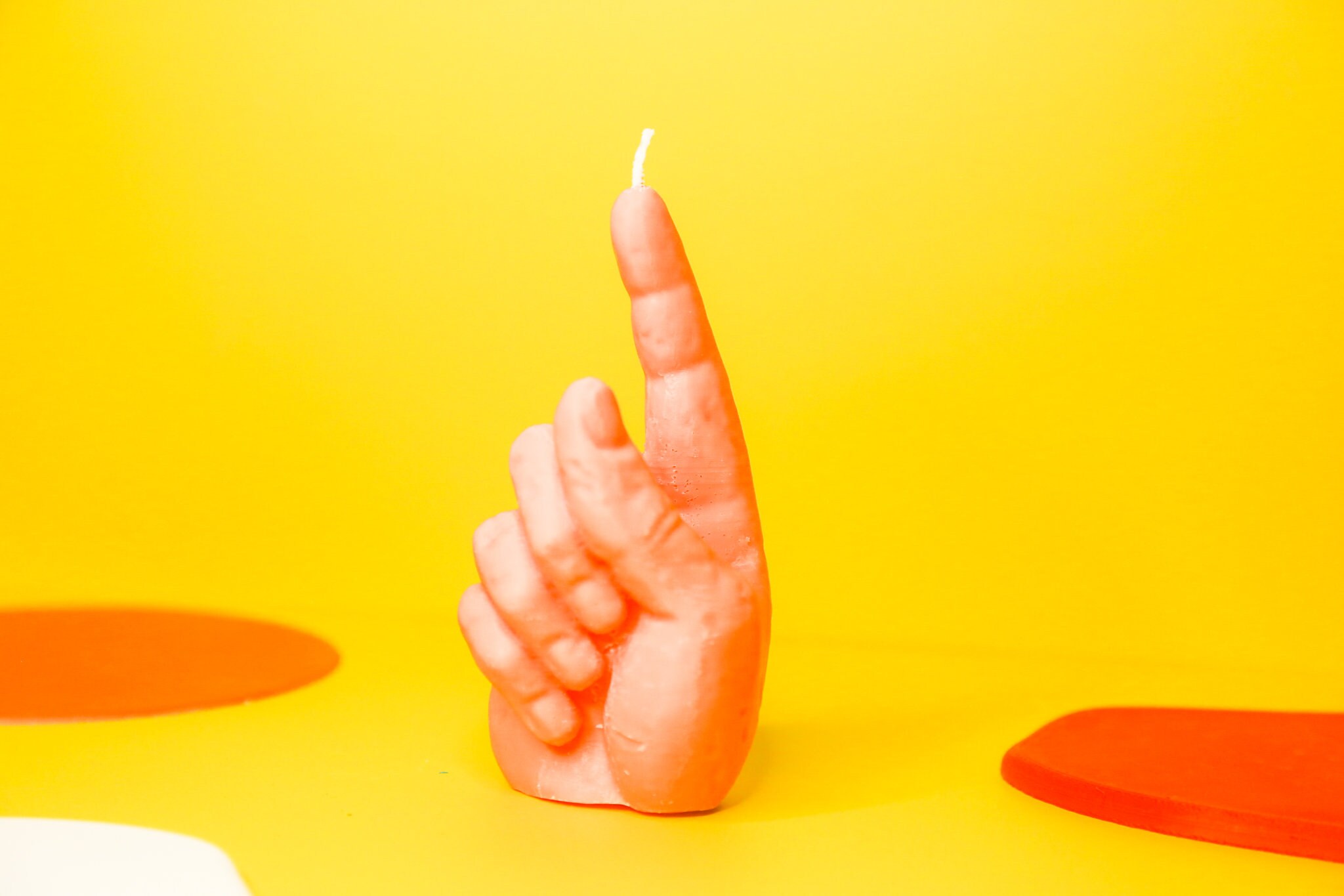 HAND CANDLE Finger Candle Unscented Natural Hand Gesture Sign Etsy