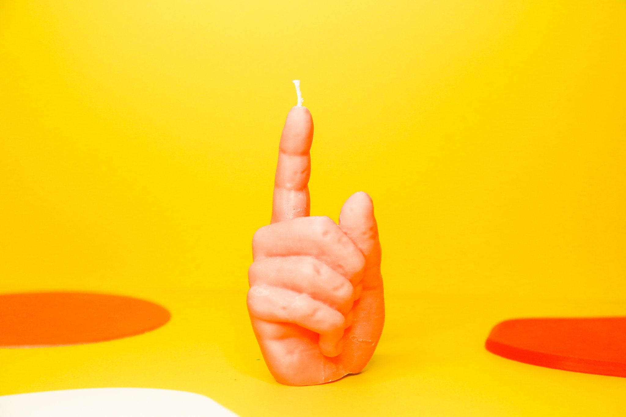 HAND CANDLE Finger Candle Unscented Natural Hand Gesture Sign Etsy