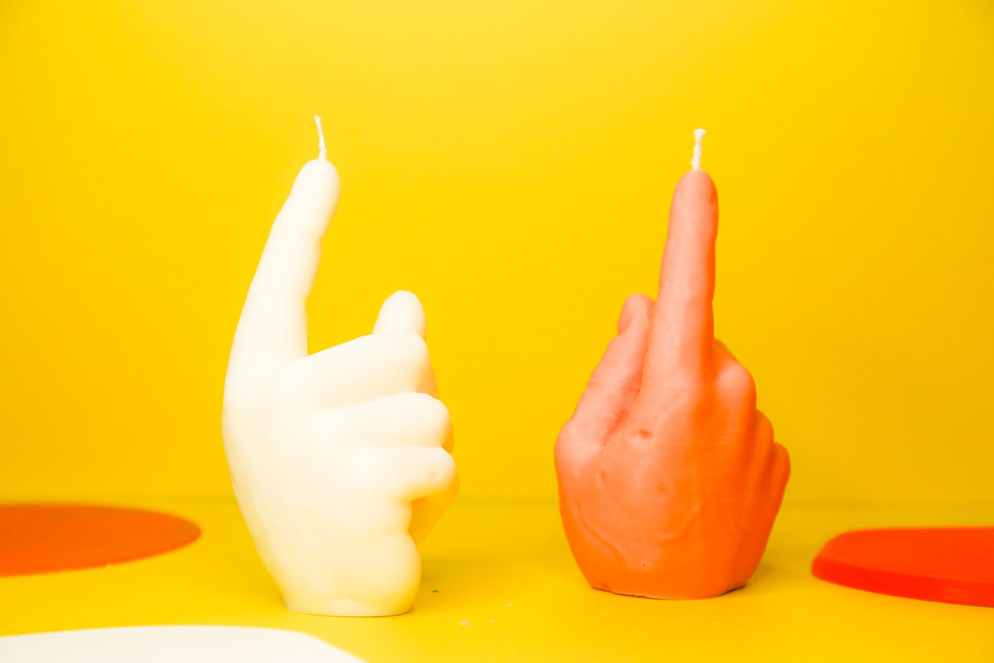 HAND CANDLE Finger Candle Unscented Natural Hand Gesture Sign Etsy