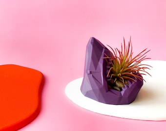 Shark Head PLA Planter: Low Poly Succulent Pot, Phone Stand