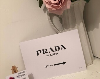 Prada Marfa poster print on paper or canvas up to A0 size