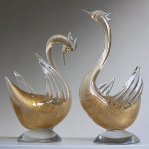 Italian glass swan - Etsy 日本