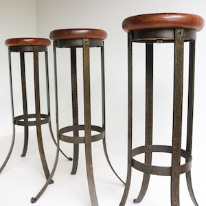 Outdoor iron bar stools top
