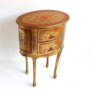 好きに Italian Vintage Florentine Side Gilt Gold Rococo Nightstand サイドテーブル