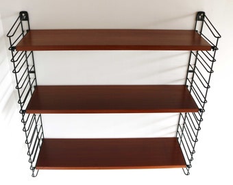 Vintage Tomado Teak Wandregal: Mid-Century Niederländisches Design