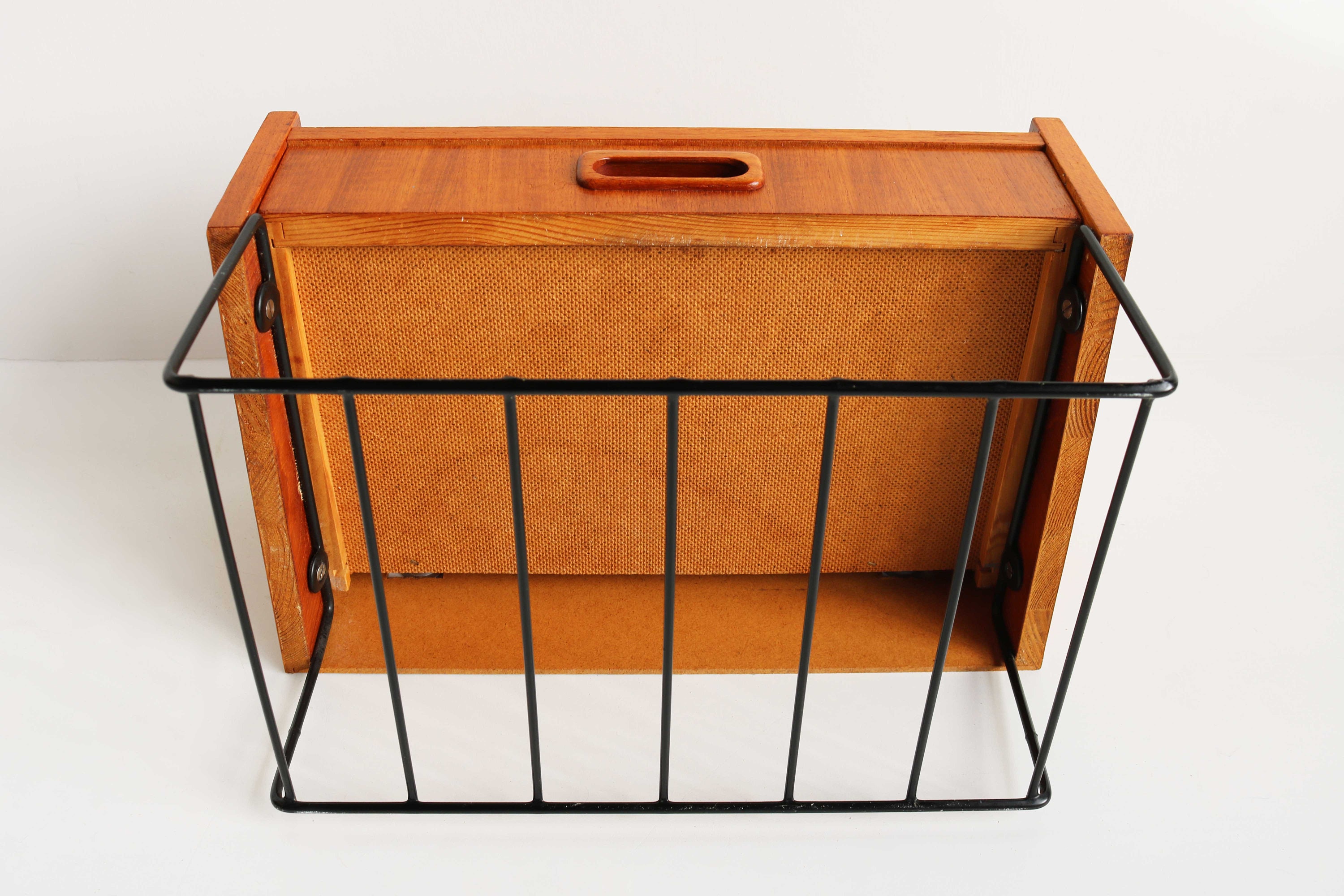 Minimalist Wall Mounted Nightstand Teak and Iron Midcentury Etsy