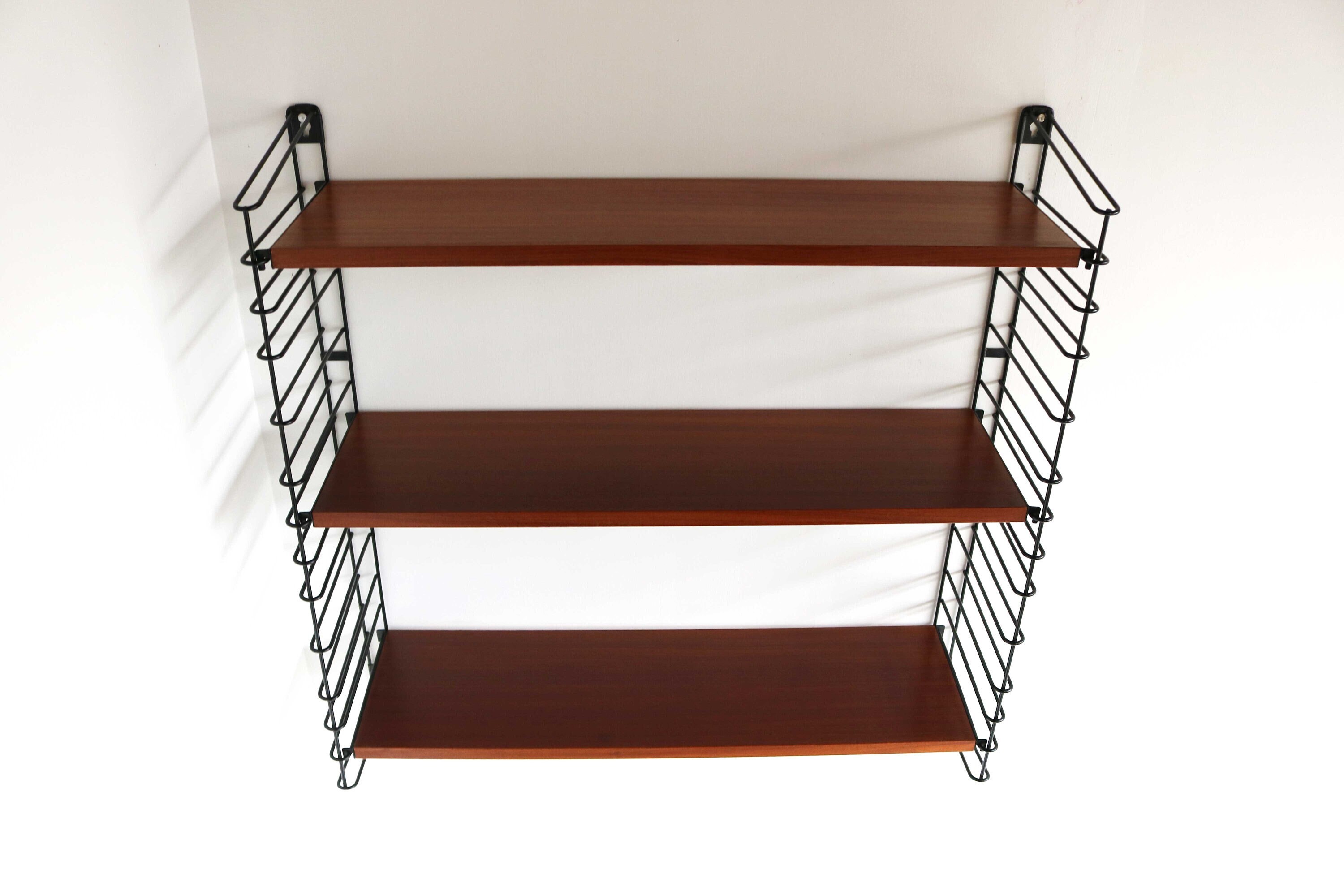 Adjustable Vintage Mid Century Teak Retro Shelf Tomado